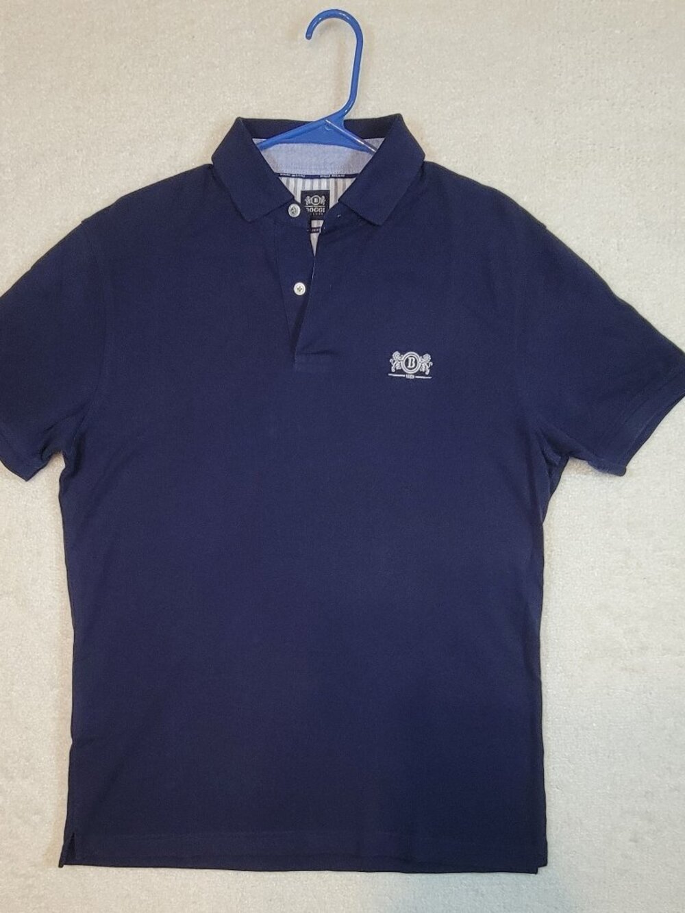 Boggi Milano Polo Shirt Men’s Size [SIZE] Navy Blue Short Sleeve Cotton